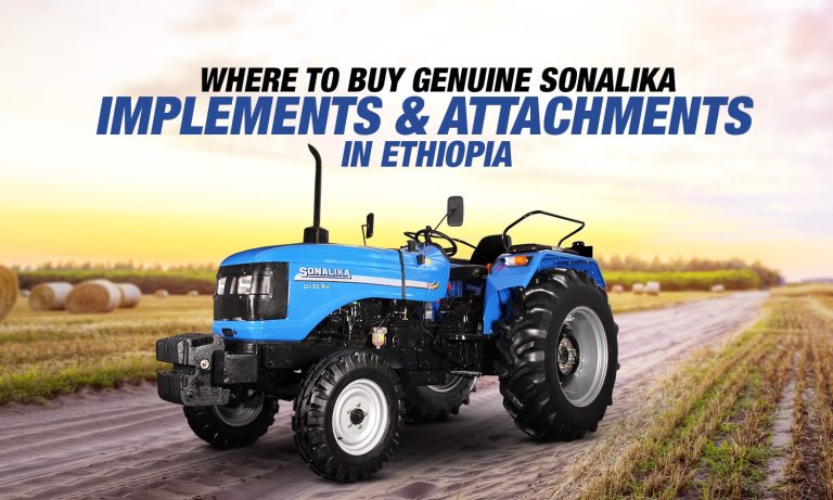 Advertisement for Sonalika brand agricultural equipment